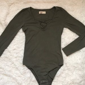 Hollister Olive Green Body Suit